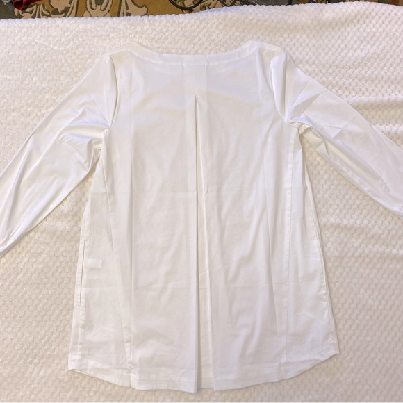 J Jill White Shirt Collection Long Sleeve Tunic Top Size Small - Picture 3 of 14